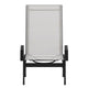 Gray |#| All-Weather Textilene Adjustable Chaise Lounge Chair with Arms - Black/Gray