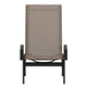 Brown |#| All-Weather Textilene Adjustable Chaise Lounge Chair with Arms - Black/Brown