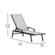 Gray |#| All-Weather Textilene Adjustable Chaise Lounge Chair with Arms - Black/Gray