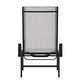 Gray |#| All-Weather Textilene Adjustable Chaise Lounge Chair with Arms - Black/Gray