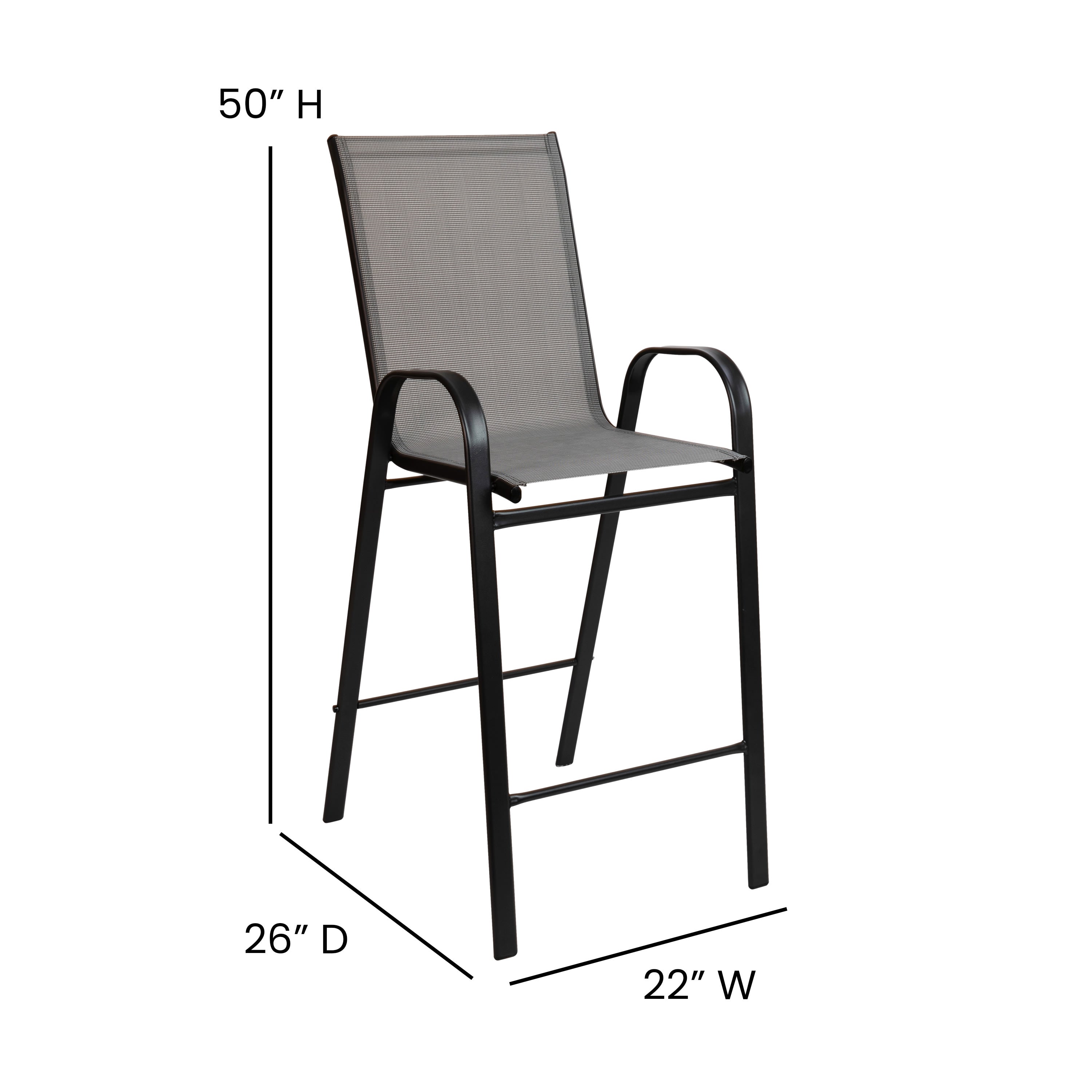 Coral coast havanna sling outdoor bar height bistro set clearance