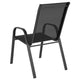 Black |#| Black Outdoor Stack Chair with Flex Comfort Material - Patio Stack Chair