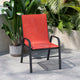 Red |#| Red Outdoor Stack Chair with Flex Comfort Material - Patio Stack Chair