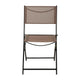 Brown |#| 2 Pack Commercial Outdoor Flex Comfort Folding Chair with Metal Frame in Brown