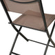 Brown |#| 2 Pack Commercial Outdoor Flex Comfort Folding Chair with Metal Frame in Brown