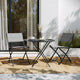 Gray |#| 2 Pack Commercial Outdoor Flex Comfort Folding Chair with Metal Frame in Gray