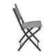 Gray |#| 2 Pack Commercial Outdoor Flex Comfort Folding Chair with Metal Frame in Gray