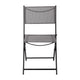 Gray |#| 2 Pack Commercial Outdoor Flex Comfort Folding Chair with Metal Frame in Gray