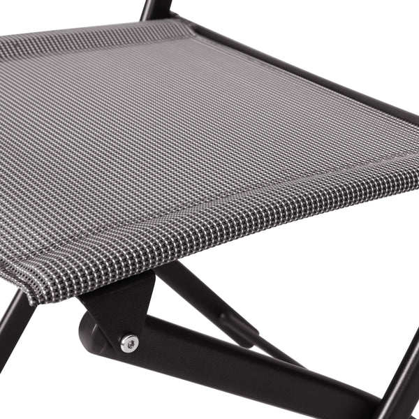 Gray |#| 2 Pack Commercial Outdoor Flex Comfort Folding Chair with Metal Frame in Gray