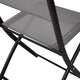 Gray |#| 2 Pack Commercial Outdoor Flex Comfort Folding Chair with Metal Frame in Gray