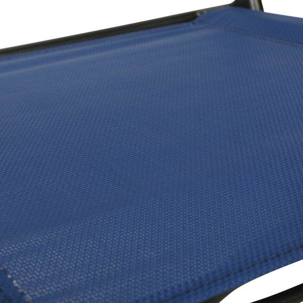 Navy |#| 2 Pack Commercial Outdoor Flex Comfort Folding Chair with Metal Frame in Navy