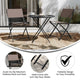 Brown |#| 2 Pack Commercial Outdoor Flex Comfort Folding Chair with Metal Frame in Brown