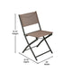 Brown |#| 2 Pack Commercial Outdoor Flex Comfort Folding Chair with Metal Frame in Brown