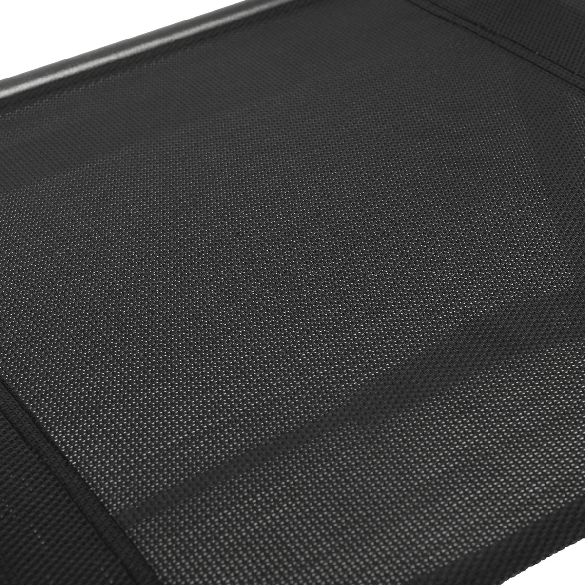 Black |#| 2 Pack Commercial Outdoor Flex Comfort Folding Chair with Metal Frame in Black