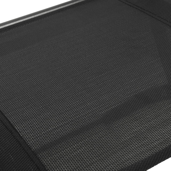 Black |#| 2 Pack Commercial Outdoor Flex Comfort Folding Chair with Metal Frame in Black