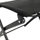 Black |#| 2 Pack Commercial Outdoor Flex Comfort Folding Chair with Metal Frame in Black
