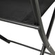 Black |#| 2 Pack Commercial Outdoor Flex Comfort Folding Chair with Metal Frame in Black