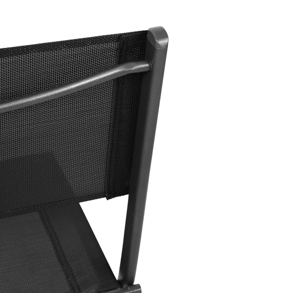 Black |#| 2 Pack Commercial Outdoor Flex Comfort Folding Chair with Metal Frame in Black