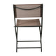 Brown |#| 2 Pack Commercial Outdoor Flex Comfort Folding Chair with Metal Frame in Brown