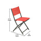 Red |#| 2 Pack Commercial Outdoor Flex Comfort Folding Chair with Metal Frame in Red