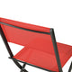Red |#| 2 Pack Commercial Outdoor Flex Comfort Folding Chair with Metal Frame in Red