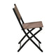 Brown |#| 2 Pack Commercial Outdoor Flex Comfort Folding Chair with Metal Frame in Brown