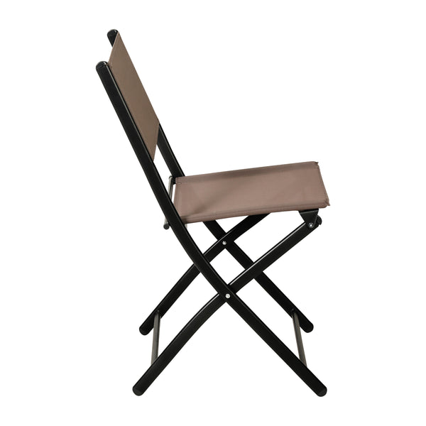 Brown |#| 2 Pack Commercial Outdoor Flex Comfort Folding Chair with Metal Frame in Brown