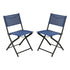 Brazos Set of 2 Commercial Grade Indoor/Outdoor Folding Chairs with Flex Comfort Material Backs and Seats and Metal Frames