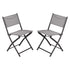 Brazos Set of 2 Commercial Grade Indoor/Outdoor Folding Chairs with Flex Comfort Material Backs and Seats and Metal Frames