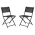 Brazos Set of 2 Commercial Grade Indoor/Outdoor Folding Chairs with Flex Comfort Material Backs and Seats and Metal Frames