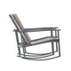 Brown |#| Set of 2 All Weather Flex Comfort Rocking Chairs with Metal Frames-Brown/Black