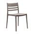Gray |#| Commercial All-Weather Gray Resin Patio Stack Chair with Slatted Backrest