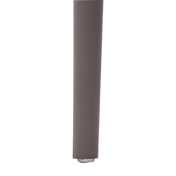 Gray |#| Commercial All-Weather Gray Resin Patio Stack Chair with Slatted Backrest