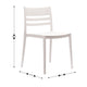 White |#| Commercial All-Weather White Resin Patio Stack Chair with Slatted Backrest