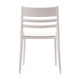 White |#| Commercial All-Weather White Resin Patio Stack Chair with Slatted Backrest
