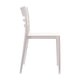 White |#| Commercial All-Weather White Resin Patio Stack Chair with Slatted Backrest