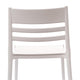 White |#| Commercial All-Weather White Resin Patio Stack Chair with Slatted Backrest