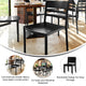 Black |#| Commercial All-Weather Resin Patio Stack Chair with Slatted Backrest