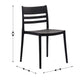 Black |#| Commercial All-Weather Resin Patio Stack Chair with Slatted Backrest