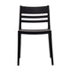 Black |#| Commercial All-Weather Resin Patio Stack Chair with Slatted Backrest