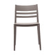 Gray |#| Commercial All-Weather Gray Resin Patio Stack Chair with Slatted Backrest