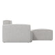 Cream |#| Contemporary 4 Piece Modular Sectional Sofa with Ottoman in Cream Fabric