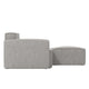 Gray |#| Contemporary 4 Piece Modular Sectional Sofa with Ottoman in Gray Fabric