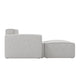Cream |#| Contemporary 6 Piece Modular Sectional Sofa with 2 Ottomans in Cream Fabric