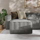 Dark Gray |#| Contemporary 6 Piece Modular Sectional Sofa with 2 Ottomans in Dark Gray Fabric
