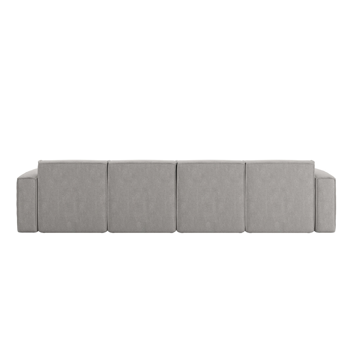 Gray |#| Contemporary 6 Piece Modular Sectional Sofa with 2 Ottomans in Gray Fabric