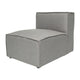 Gray |#| Contemporary Modular Sectional Sofa Armless Middle Chair in Gray Fabric