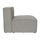 Gray |#| Contemporary Modular Sectional Sofa Armless Middle Chair in Gray Fabric