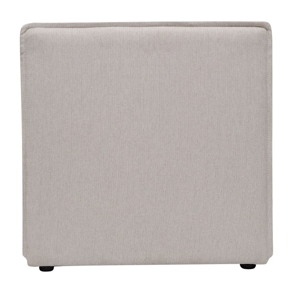 Cream |#| Contemporary Modular Sectional Sofa Armless Middle Chair in Cream Fabric