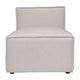 Cream |#| Contemporary Modular Sectional Sofa Armless Middle Chair in Cream Fabric